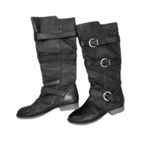 Steve Madden Black Leather Boots